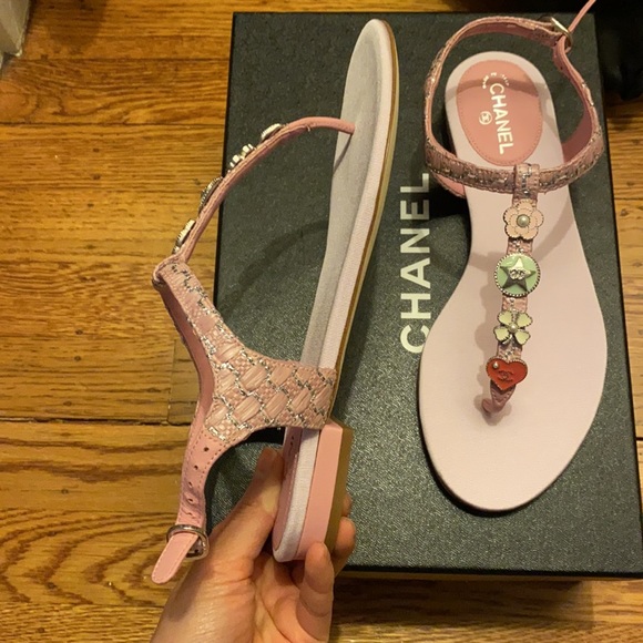 Unworn Pink Chanel Sandals - Picture 3 of 5